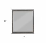 Homeroots - 38" Gray Square Wood Framed Accent Mirror - Image 6