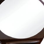 Homeroots - 39" Brown Oval Wood Framed Mounted Dresser Mirror - Image 3