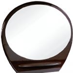 Homeroots - 39" Brown Oval Wood Framed Mounted Dresser Mirror - Image 4