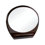 Homeroots - 39" Brown Oval Wood Framed Mounted Dresser Mirror - Image 2