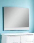 Homeroots - 45" White Wood Framed Mounted Dresser Mirror
