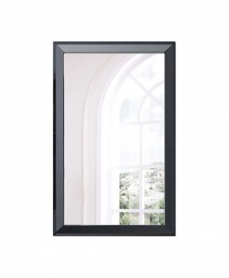 Homeroots - 51" Black Wood Framed Accent Mirror