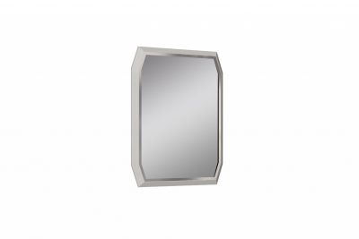 Homeroots - 49" Taupe Abstract Glass Framed Accent Mirror