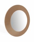 Homeroots - 47" Gold Round Wood Framed Accent Mirror