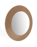 Homeroots - 47" Gold Round Wood Framed Accent Mirror