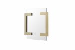 Homeroots - 35" Gold Abstract Metal Framed Accent Mirror - Image 3