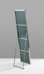 Homeroots - 59" Silver Metal Framed Cheval Standing Mirror - Image 8