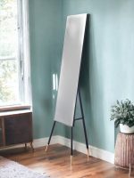 Homeroots - 57" Black  Rectangle Cheval Standing  Metal Framed - Image 2