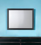 Homeroots - 36" Black Wood Framed Mounted Dresser Mirror