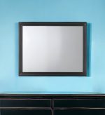 Homeroots - 36" Black Wood Framed Mounted Dresser Mirror