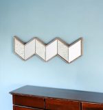 Homeroots - 14" Natural Novelty Wood Framed Accent Mirror