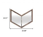 Homeroots - 23" Brown Novelty Framed Accent Mirror - Image 4