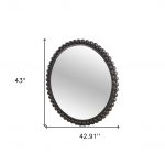 Homeroots - 43" Black Abstract Metal Framed Accent Mirror - Image 5