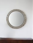 Homeroots - 44" Silver Abstract Wood Framed Accent Mirror