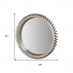 Homeroots - 44" Silver Abstract Wood Framed Accent Mirror - Image 4