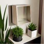 Homeroots - 14" Champagne Wood Box Framed Accent Mirror - Image 2