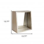 Homeroots - 14" Champagne Wood Box Framed Accent Mirror - Image 5