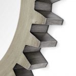 Homeroots - 26" Gray Abstract Wood Framed Accent Mirror - Image 7