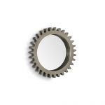 Homeroots - 26" Gray Abstract Wood Framed Accent Mirror - Image 6