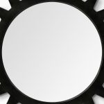 Homeroots - 26" Black Cog Round Metal Frame Wall Mirror - Image 6