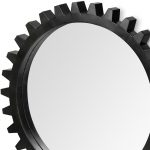 Homeroots - 37" Round Black Metal Frame Wall Mirror - Image 6