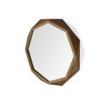 Homeroots - 32" Octagon Wooden Frame Wall Mirror