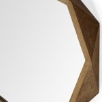 Homeroots - 32" Octagon Wooden Frame Wall Mirror - Image 7