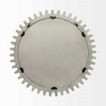 Homeroots - 35" Brown Abstract Wood Framed Accent Mirror - Image 3