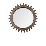 Homeroots - 26" Dark Brown Abstract Wood Framed Accent Mirror - Image 4