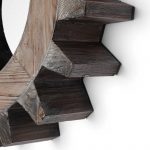 Homeroots - Cog 17" Round Natural Wood Frame Wall Mirror - Image 6