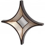 Homeroots - 17" Dark Brown Diamond Framed Accent Mirror - Image 3