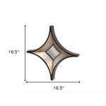 Homeroots - 17" Dark Brown Diamond Framed Accent Mirror - Image 6