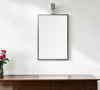 Homeroots - 44" Gunmetal Metal Framed Accent Mirror