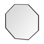 Homeroots - 38" Black Octagon Metal Framed Bathroom Vanity Mirror - Image 2