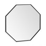Homeroots - 38" Black Octagon Metal Framed Bathroom Vanity Mirror - Image 6