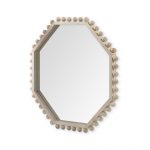 Homeroots - 33" Natural Octagon Wood Framed Accent Mirror - Image 2