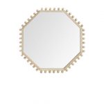 Homeroots - 33" Natural Octagon Wood Framed Accent Mirror - Image 4