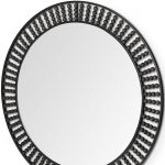 Homeroots - 42" Round Black Metal Frame Wall Mirror With Wood Beads - Image 5