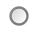Homeroots - 42" Round Black Metal Frame Wall Mirror With Wood Beads - Image 4