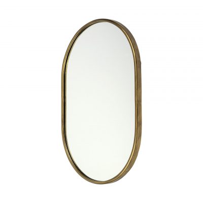 Homeroots - Gold Oval Accent Metal Mirror
