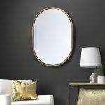 Homeroots - Gold Oval Accent Metal Mirror - Image 2