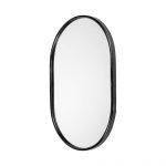 Homeroots - 36" Black Oval Metal Framed Accent Mirror - Image 3