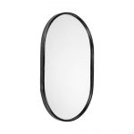 Homeroots - 36" Black Oval Metal Framed Accent Mirror - Image 4