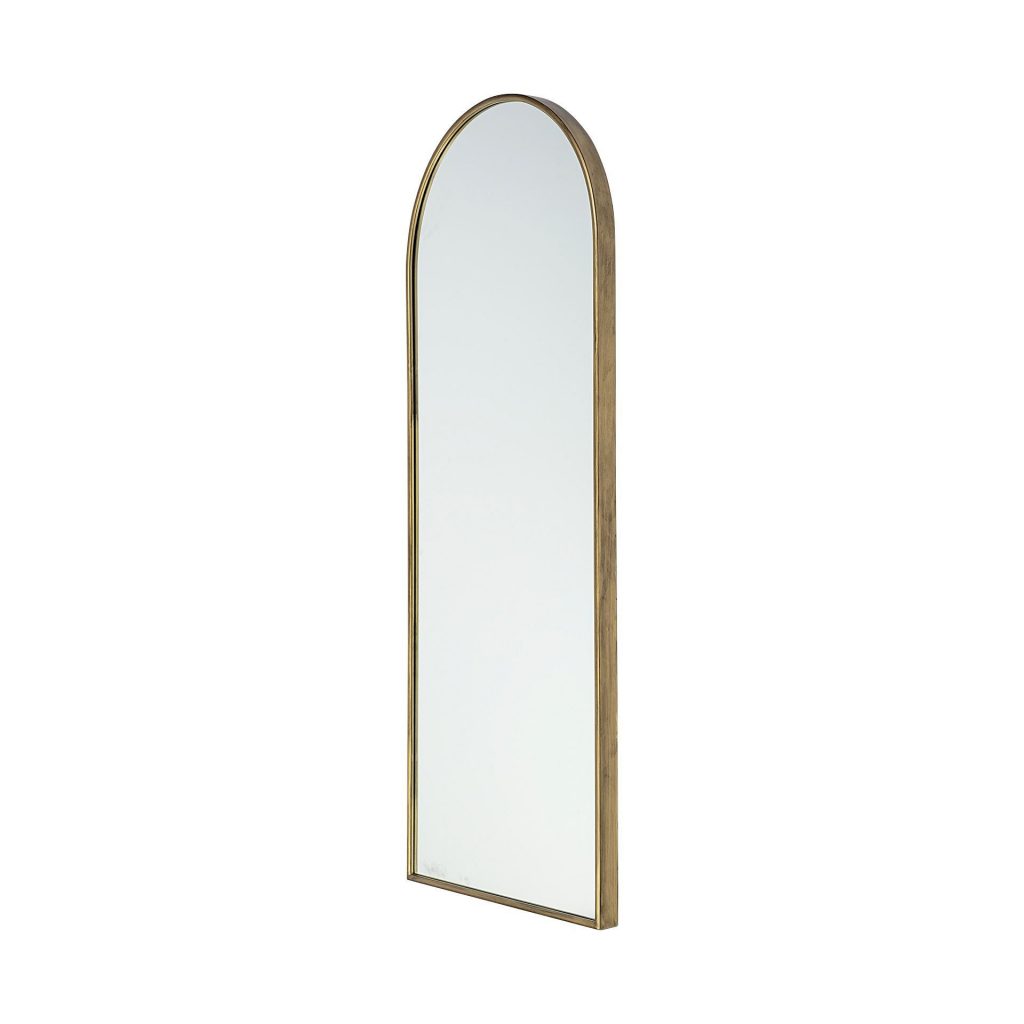 Homeroots - 70" Gold Arch Metal Framed Accent Mirror