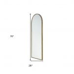 Homeroots - 70" Gold Arch Metal Framed Accent Mirror - Image 9