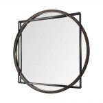 Homeroots - 46" Black Abstract Metal Framed Accent Mirror - Image 3