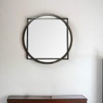 Homeroots - 46" Black Abstract Metal Framed Accent Mirror