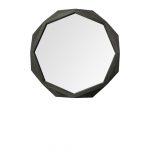 Homeroots - 41" Octagon Black Wood Frame Wall Mirror - Image 5
