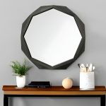 Homeroots - 41" Octagon Black Wood Frame Wall Mirror - Image 2