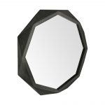 Homeroots - 41" Octagon Black Wood Frame Wall Mirror - Image 4